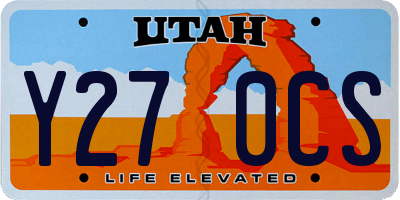 UT license plate Y270CS