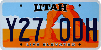 UT license plate Y270DH