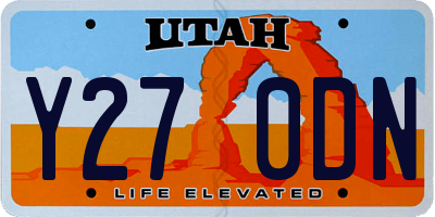 UT license plate Y270DN