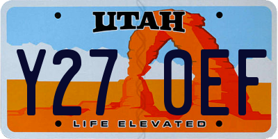 UT license plate Y270EF