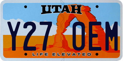 UT license plate Y270EM