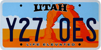 UT license plate Y270ES
