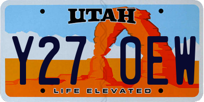 UT license plate Y270EW