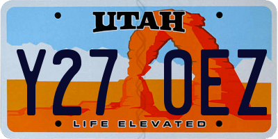 UT license plate Y270EZ