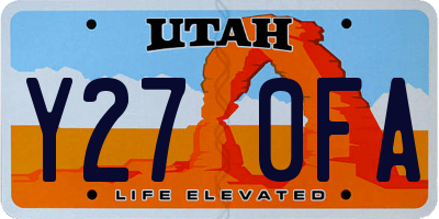 UT license plate Y270FA