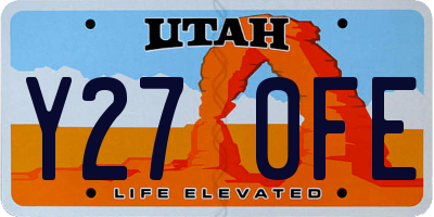 UT license plate Y270FE