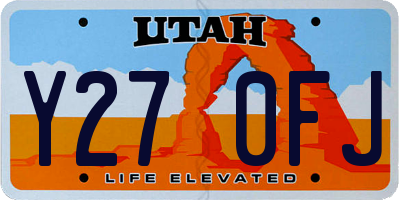 UT license plate Y270FJ