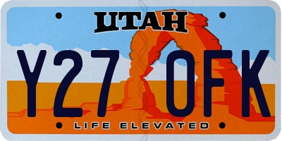 UT license plate Y270FK