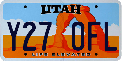 UT license plate Y270FL