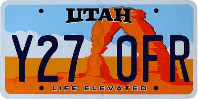 UT license plate Y270FR