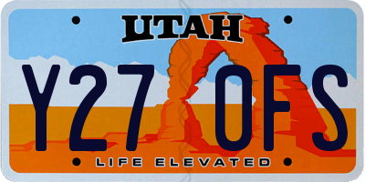 UT license plate Y270FS