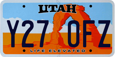 UT license plate Y270FZ