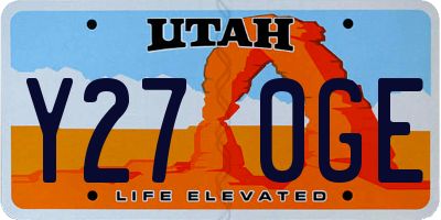 UT license plate Y270GE