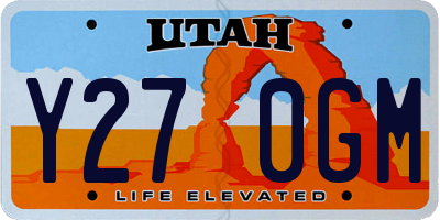 UT license plate Y270GM