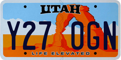 UT license plate Y270GN