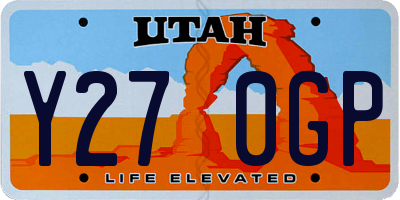 UT license plate Y270GP