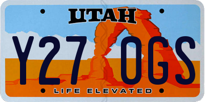 UT license plate Y270GS