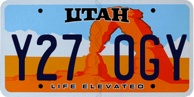 UT license plate Y270GY