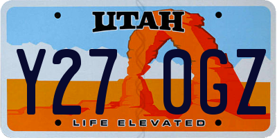 UT license plate Y270GZ
