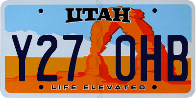 UT license plate Y270HB