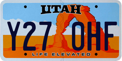 UT license plate Y270HF