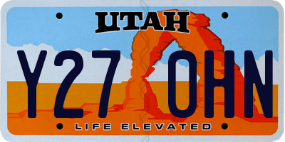 UT license plate Y270HN