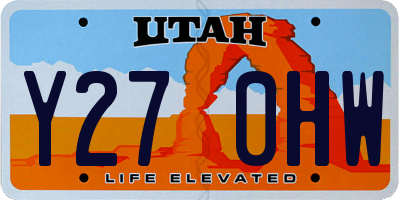 UT license plate Y270HW