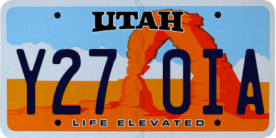 UT license plate Y270IA