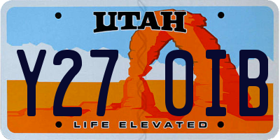 UT license plate Y270IB