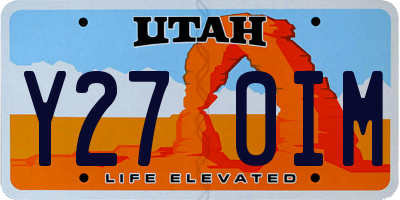 UT license plate Y270IM