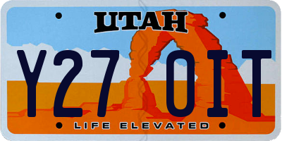 UT license plate Y270IT