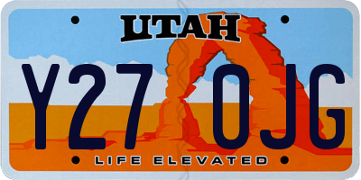 UT license plate Y270JG
