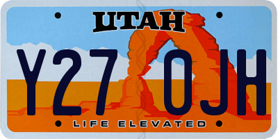 UT license plate Y270JH