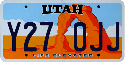 UT license plate Y270JJ