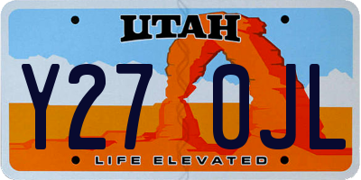 UT license plate Y270JL