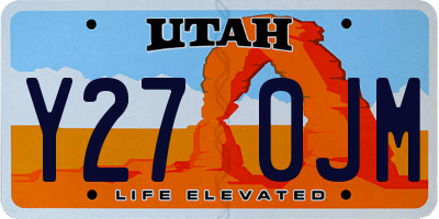 UT license plate Y270JM