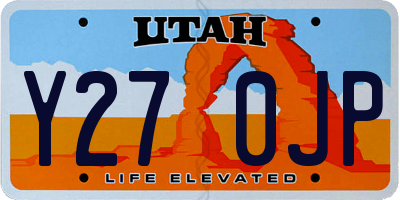 UT license plate Y270JP