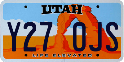 UT license plate Y270JS