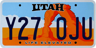 UT license plate Y270JU
