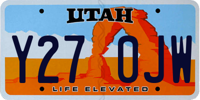 UT license plate Y270JW