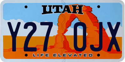 UT license plate Y270JX