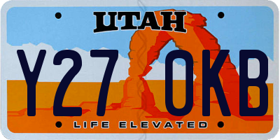 UT license plate Y270KB