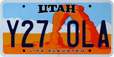 UT license plate Y270LA