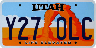 UT license plate Y270LC