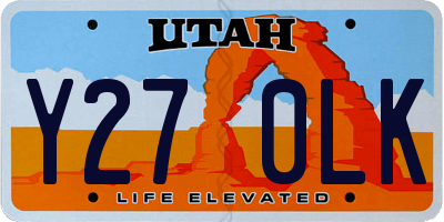 UT license plate Y270LK