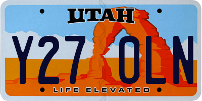 UT license plate Y270LN
