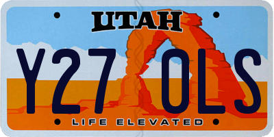 UT license plate Y270LS