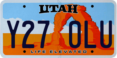 UT license plate Y270LU