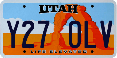 UT license plate Y270LV