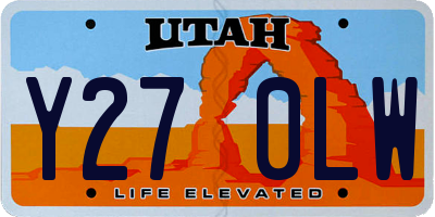 UT license plate Y270LW